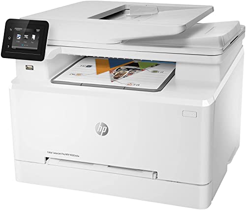 HP Color Laserjet Pro M283cdw Wireless All-in-One Laser Printer, Print Scan Copy Fax, Auto 2-Sided Printing, 22ppm, 600x600DPI, 260-Sheet, Remote Mobile Print, White, Durlyfish Ten cartridges