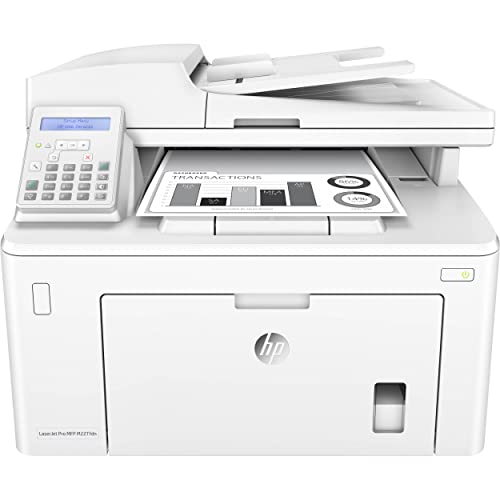 HP Laserjet Pro MFP M227fdnB All-in-One NFC Ethernet Monochrome Laser Printer - Print Scan Copy Fax - 30 ppm, 1200 x 1200 dpi, 8.5 x 14, 35-Sheet ADF, Auto 2-Sided Printing