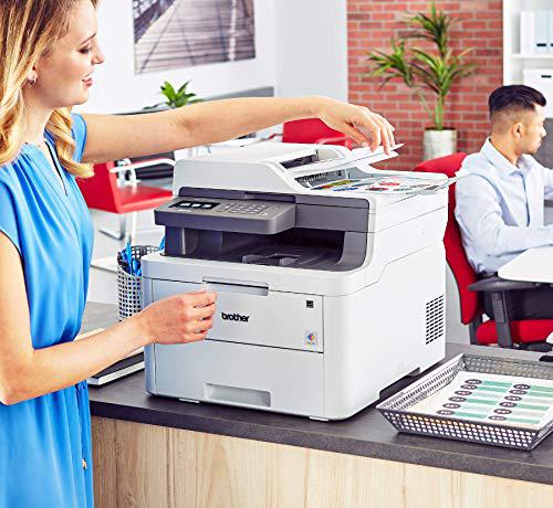 Brother MFC-L3710CW Compact Digital Color All-in-One Printer Providing Laser Printer Quality Results with Wireless, Amazon Dash Replenishment Ready