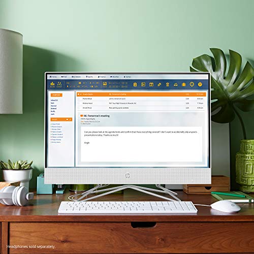 HP 24-inch All-in-One Touchscreen Desktop Computer, AMD Athlon Gold 3150U Processor, 8 GB RAM, 512 GB SSD, Windows 10 Home (24-df0040, White), Snow White