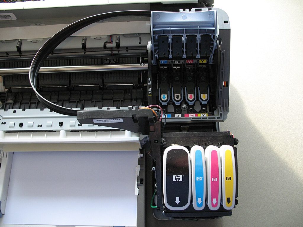 HP printer won't print black cleaning heads makes it worse